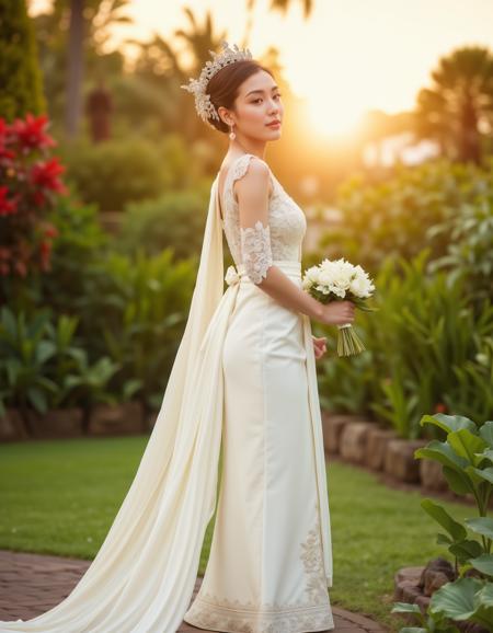 Thai tradional dress,((( Flux )))