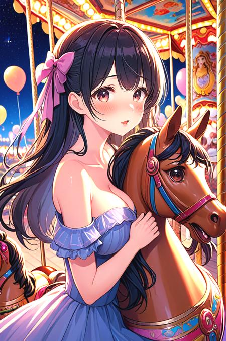 girl like riding carousel