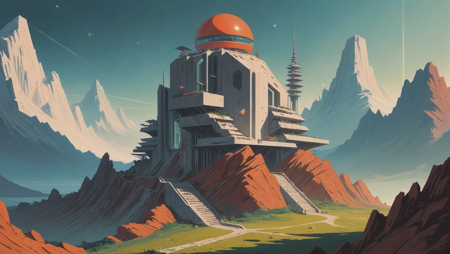 Envy Starlight Mid Century Scifi 01 - Classic retro scifi architecture