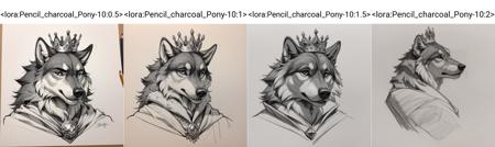 Charcoal pencil sketch (for pony)