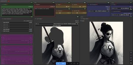 Inpainting simple workflow SDXL | UPSCALE | LORA | CIVITAI Metadata