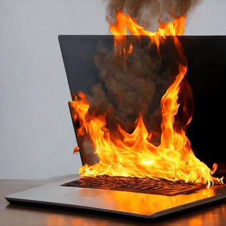 burning labtop
