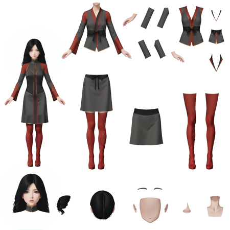 Vtuber - LIVE2D  Split Model 虚拟主播 VTuber - Virtual YouTuber【皮套噩梦】