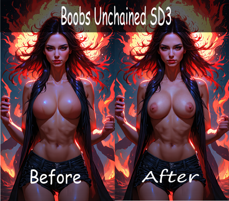 SD3 & Flux Boobs Unchained版本SD3 Boobs Unchained v1.0 (ID: 568187)