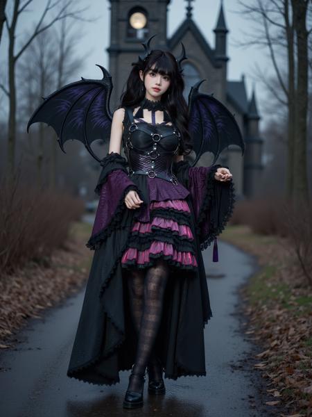 [Flux.1 D][Realistic] Gothic Dress | 哥特风裙子
