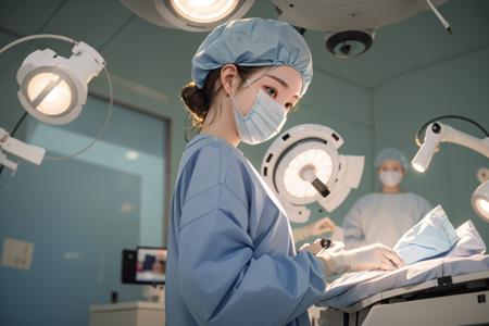 Female Surgeon / Surgical Nurse - Bouffant Cap