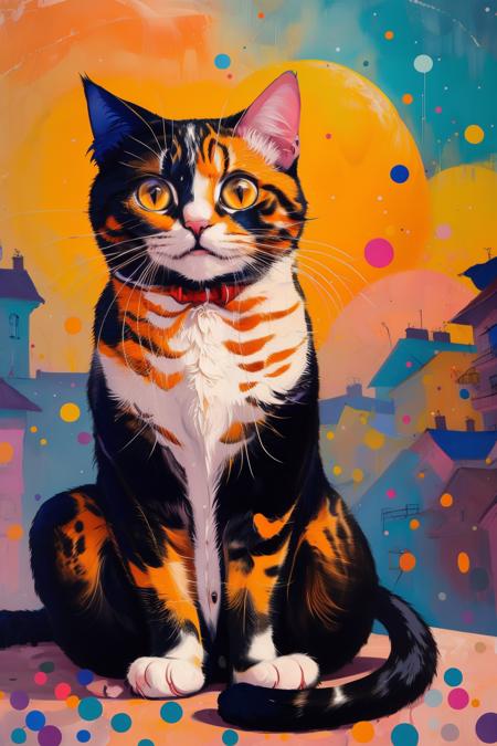 A painting style with colored dots - tangbohu 22
