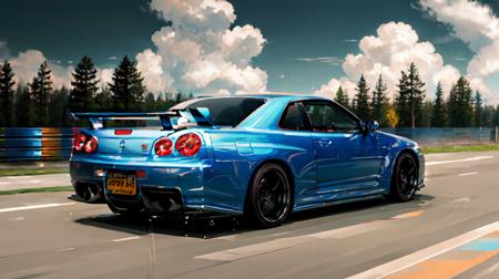 NISSAN Skyline GT-R R34 car LORA