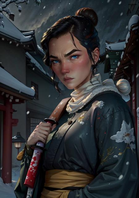 Mizu - Blue Eye Samurai - Character by YeiyeiArt