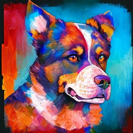 Acrylic, Multi-Colored Style Art (6)