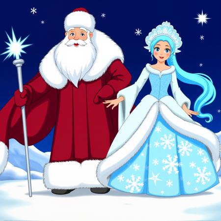 DED MOROZ with SNEGUROCHKA_FLUX