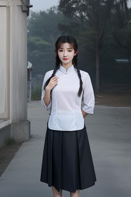 一套民国风校服 tangzhuang school unifrom