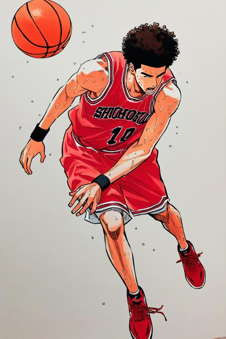 [illustrious XL] Inoue Takehiko/井上雄彦 《SLAM DUNK》/《灌篮高手》 樱木花道、流川枫 - Artist Style