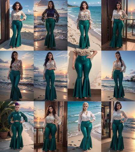 Mermaid Bellbottom Pants