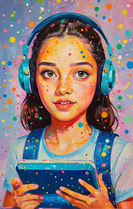 A painting style with colored dots - tangbohu [SDXL] 22