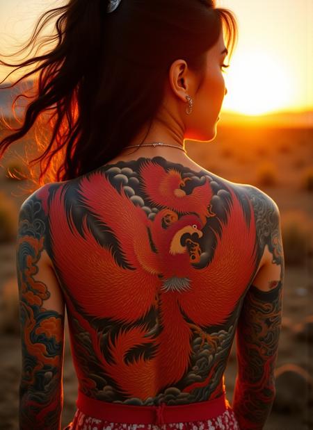 Flux - Traditional Japanese Style Full Back Tattoo - By Devildonia