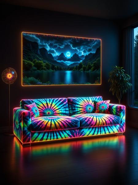 Glowing Tiedye FLUX & SDXL
