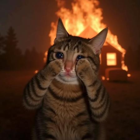 Crying cat - Flux.1 [dev]