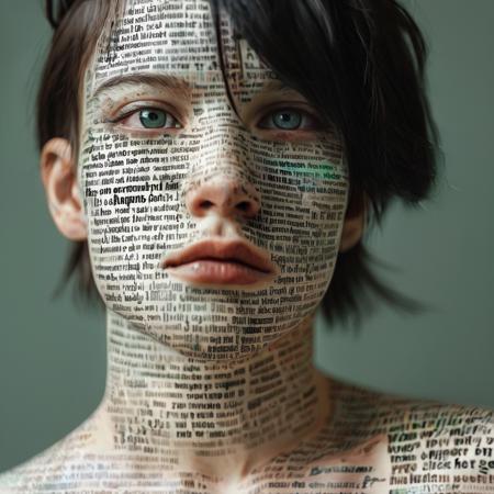 Skin Covered In Text