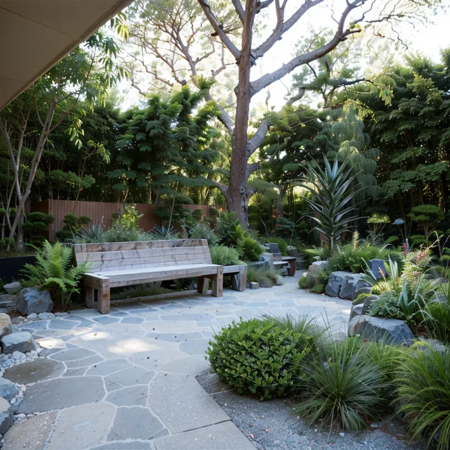 The back garden of the villa