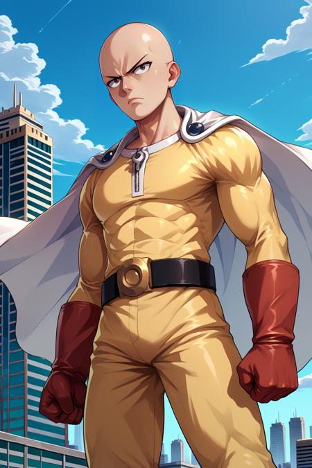 Saitama サイタマ | One Punch Man | 2 Outfits [Pony XL]版本v1.0 (ID: 900679)