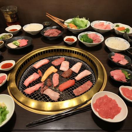 無煙ロースター内蔵テーブル / smokeless roaster SDXL