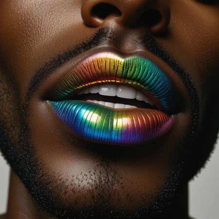 Iridescent Rainbow Lips