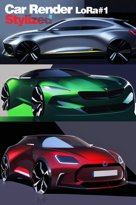 Car 2D Rendering (highly stylized) for Automotive design版本v1.0 (ID: 523845)