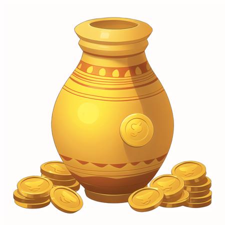 Treasure Chest宝箱 金币 欧美卡通风格UI