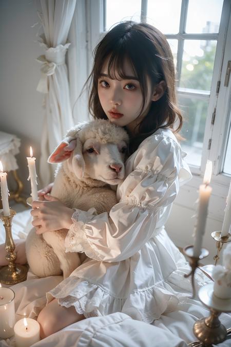 Girl and Sheep