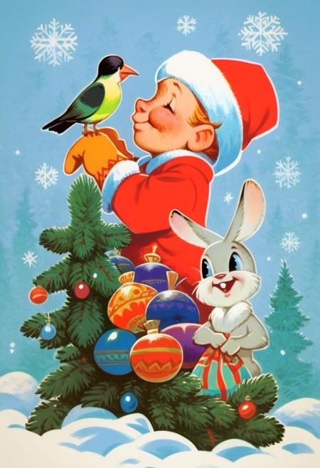 New Year's (Christmas) postcards by Vladimir Zarubin | LoRA Pony