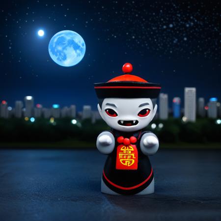 Adorable Jiangshi Chinese vampire toy - sdxl