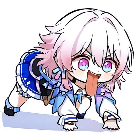 三月七冲刺表情包March 7 running pose meme