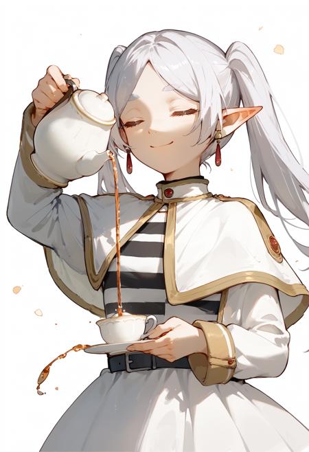 (PonyXL Pose) Pouring from Teapot (decantering meme) | 优雅倒茶