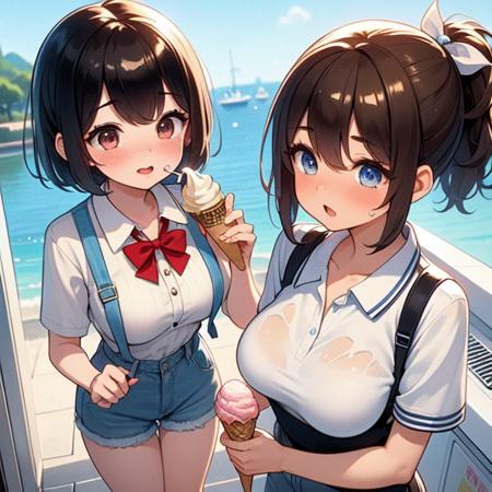 girl like  ice cream truck / ice cream machine