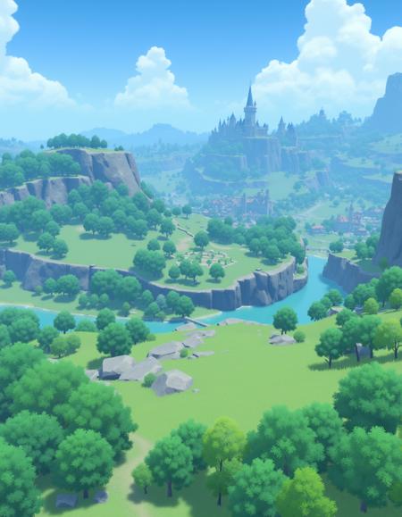 Genshin style landscapes