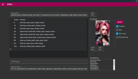 DiffEx - Desktop UI for AnimateDiff Prompt Travel