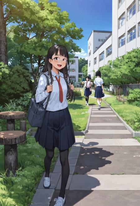 学校の中庭 School courtyard SDXL