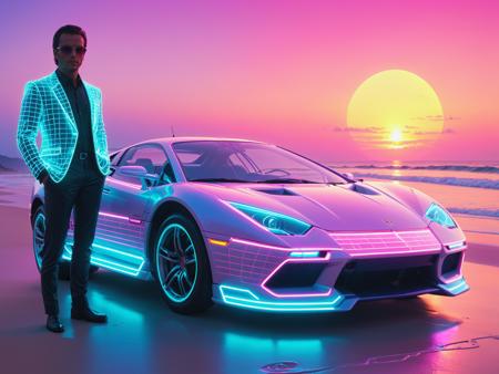 Neon Cyberpunk Vaporwave FLUX & SDXL