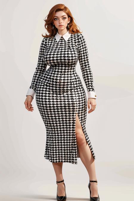 Houndstooth Vintage Dress