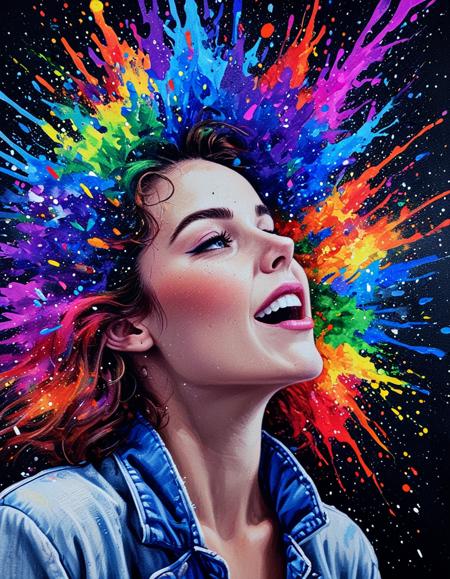 Paint on Black Canvas