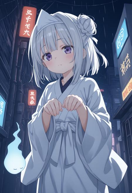 [SDXL&Pony] triangular headpiece / shiroshouzoku / 白装束 / 天冠 / 三角巾 / 幽霊