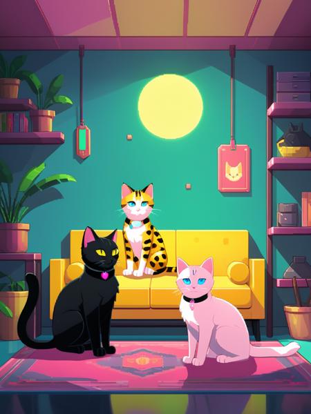 Cartoon Style XL -by Happy Ai/Game Scenes/Anime Style/Flat Anime/Flat Illustration/卡通/Q版/游戏人物场景/漫画のゲームシーン/만화 게임