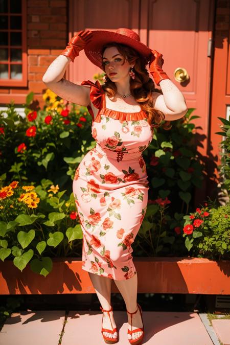 Floral Wiggle Vix Dress