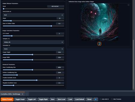 Searge-SDXL: EVOLVED v4.3.2 - Optimized Workflow for ComfyUI - 2023-11-13 - txt2img, img2img, inpaint, revision, controlnet, loras, FreeU v1 & v2, ...