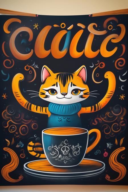 A colorful coffee shop poster or similar style - tangbohu 13