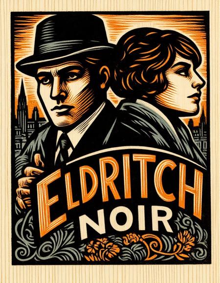 Eldritch Woodblock Print for Flux