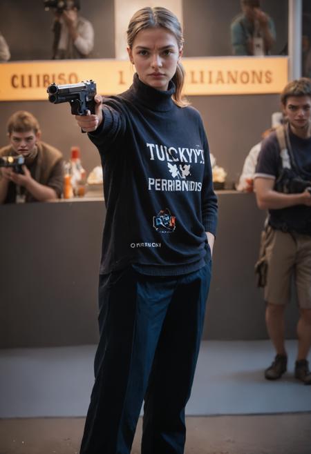 Yusuf Dikec's Gun Pose | 2024 Summer Olympics | Concept / Pose LoRA XL