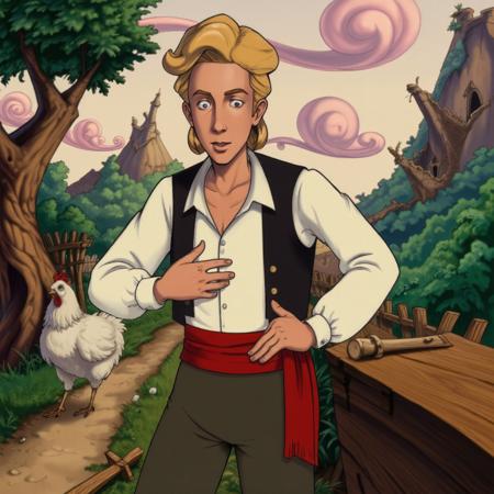 90s Video Game Animation / Cartoon Art Style - Bill Tiller / Lucas Arts [Flux]