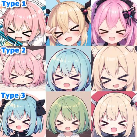 Comic expression eyes 1 / デフォル眼1版本Type 1-1 (ID: 147824)